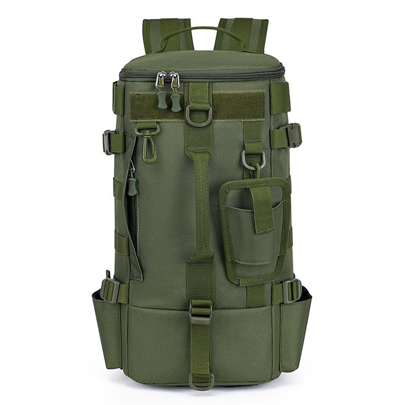 

Outdoor Men s Backpack, One Bag, Multi-purpose, Large Capacity, Single Shoulder, Hand-held Travel Bag, Fishing Pole, Lure Bag зелёный