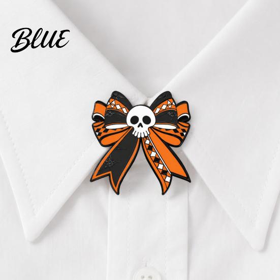 Durable Enamel Pin Brooch Pin Skull Bow Design Brooch Halloween