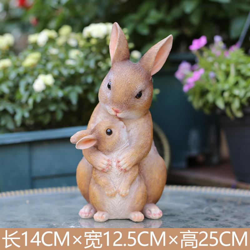 Courtyard Garden Creative Cute Rabbit Animal Ornaments Crafts Home Decorations Decorative Ornaments Elegant Room Decorations