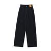 Jeans dritti larghi neri donna moda coreana streetwear pantaloni in denim a gamba larga a vita alta pantaloni Jean lavabili larghi femminili Y2K