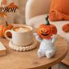 Holiday Gift for Friends Pumpkin Head Mummy Statue, Funny Halloween Decorations, Cute Sitting Desktop Resin Figurines Figurine Shelf Sitter