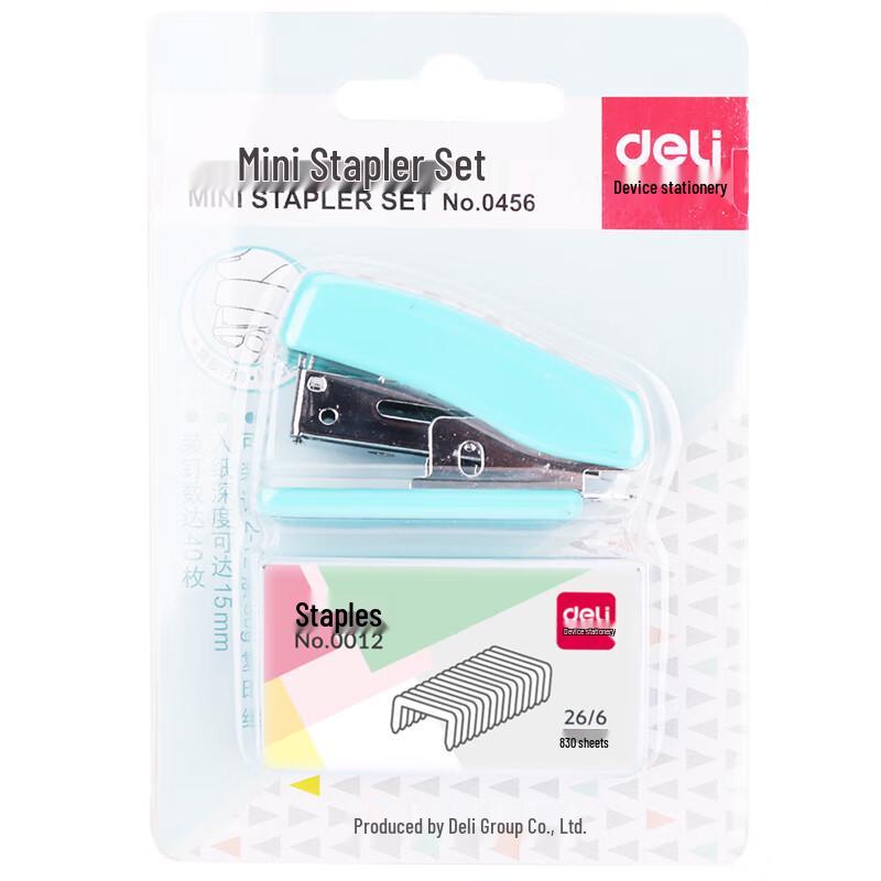 Deli Mini Portable Stapler 3-Piece Set