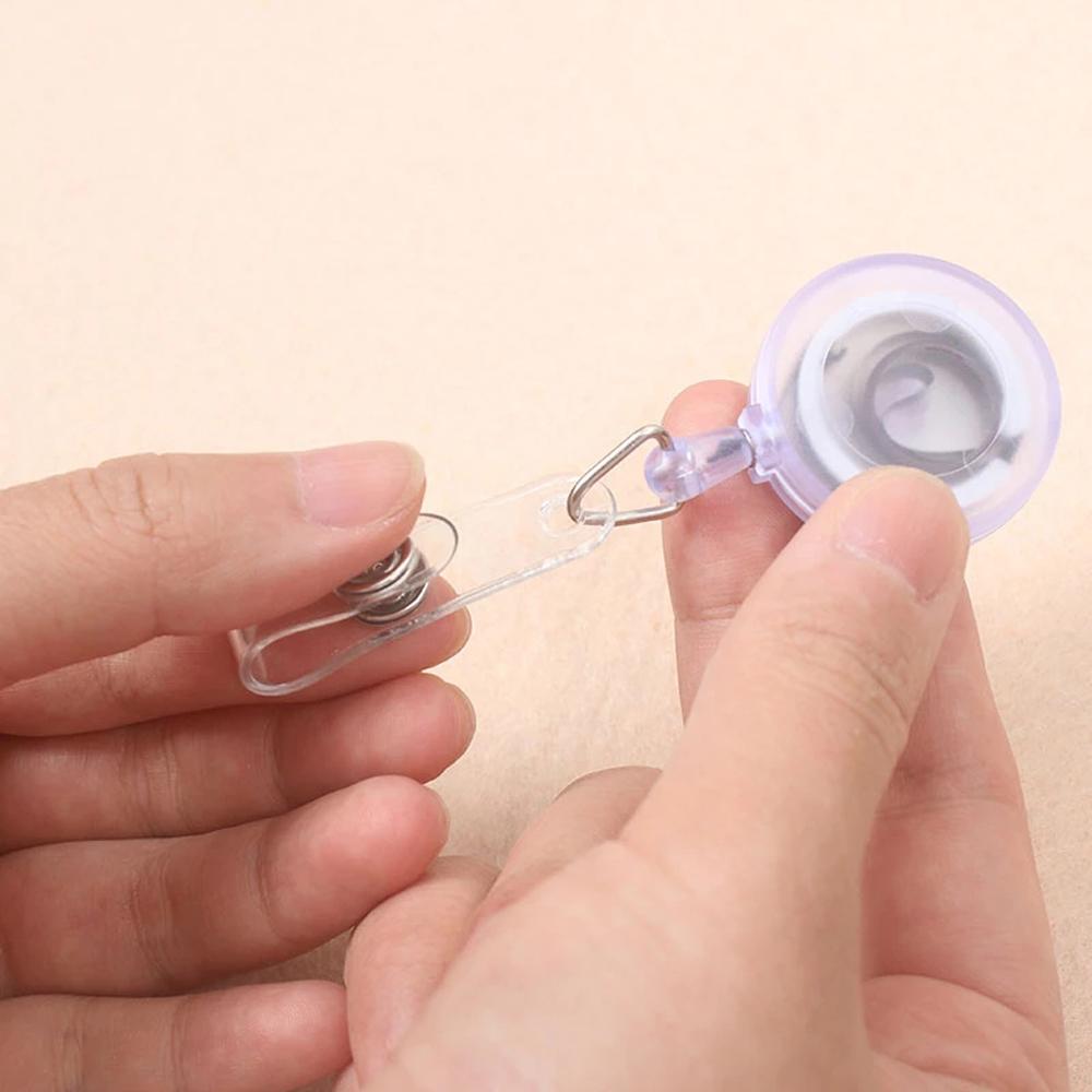 Nurse Doctor Acrylic Reel Clip Name Card Holder ID Card Clips Badge Holder Retractable Badge Reel