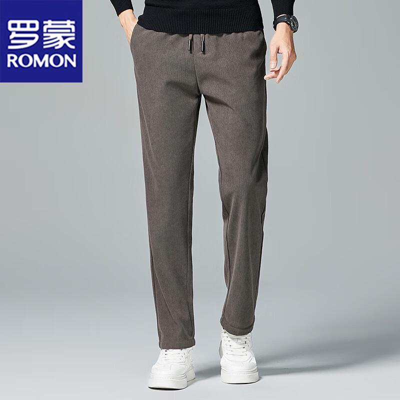 

Romon Men s Spring Autumn Corduroy Straight Casual Pants 4XL