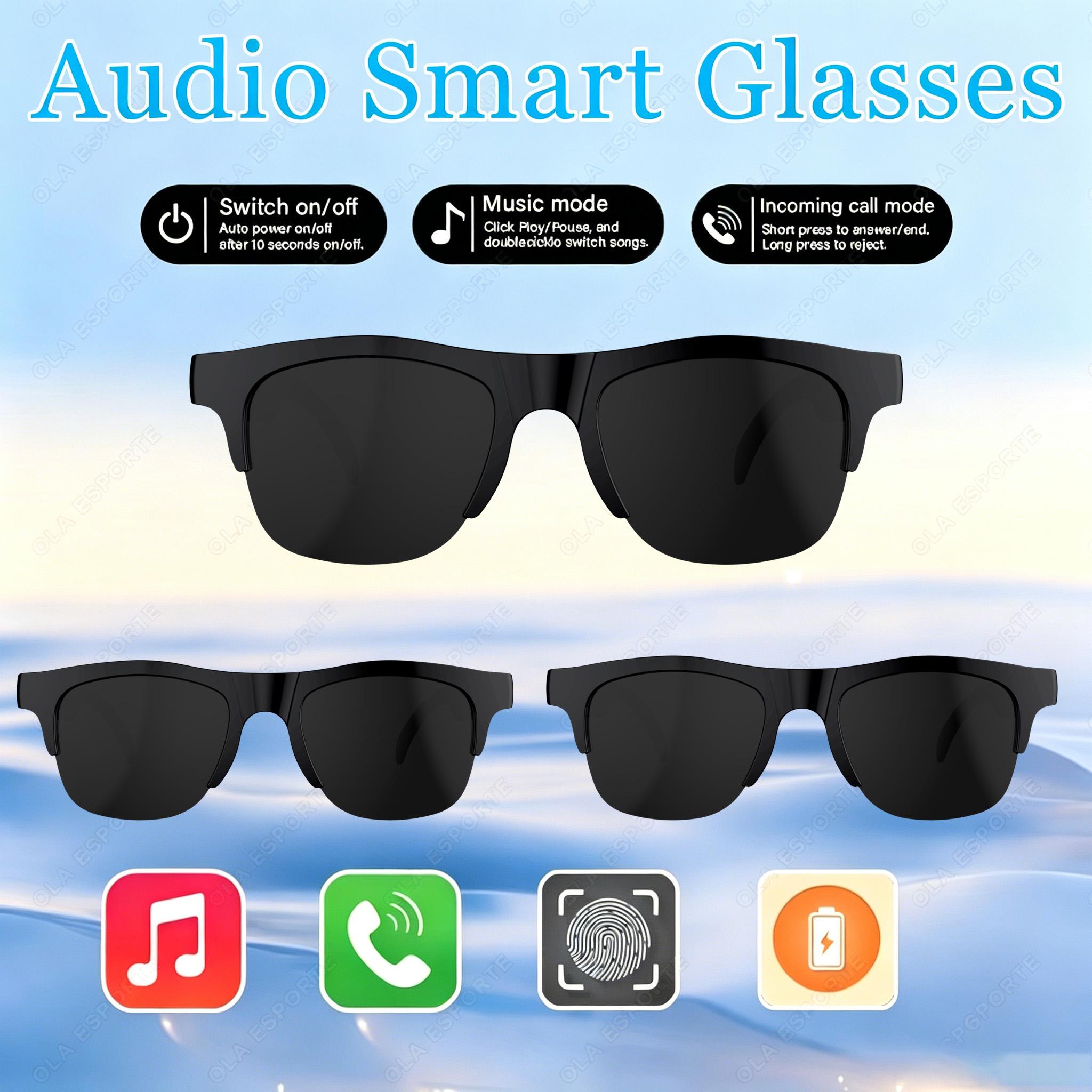Nieuwe Camera AI Slimme Bril Touch Bediening Foto Opname Vertaler Spraakassistent Muziek Draadloze Bluetooth Zonnebril