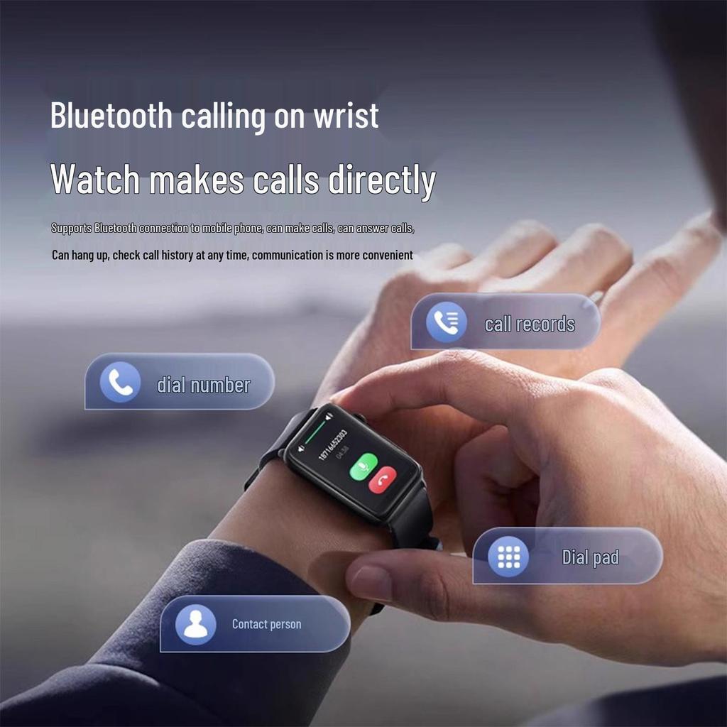 DIDO R50 Smart Bracelet: Health Monitoring with Blood Pressure, ECG, Heart Rate, Blood Oxygen, Sleep Tracking, Bluetooth Call, and SOS Trend Alerts.