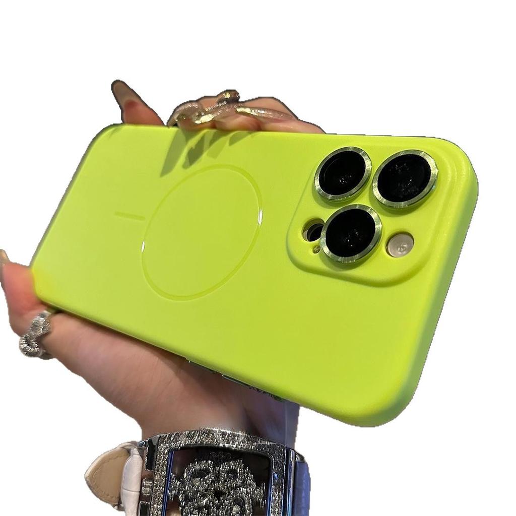 Zaawansowane TPU w jednolitym kolorze, odpowiednie dla Apple 17 16promax, magnetyczne etui na telefon 15, folia na obiektyw