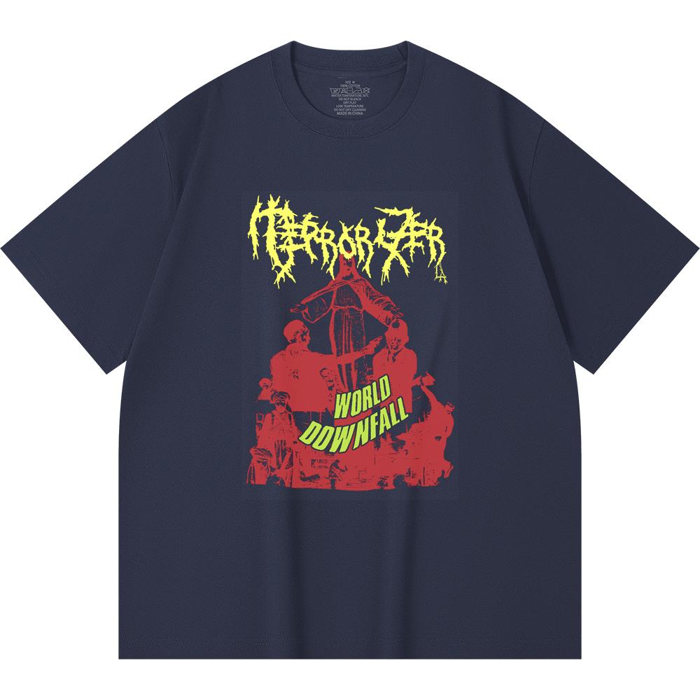 230 Gsm 100% Cotton Heavy Metal T-Shirt  Rock Band Popular Music Print Unisex Heavy Cotton T Shirt