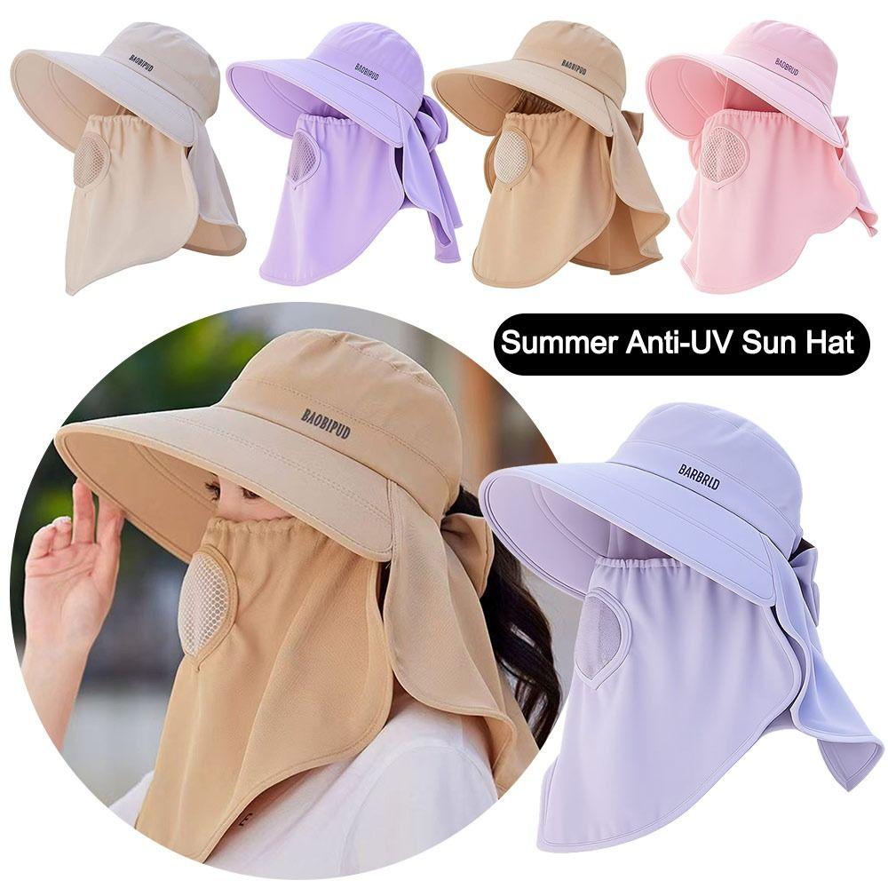 Breathable Sun Hat Lightweight Sunshade Scarf Hat Fashion Bucket Hat  Women