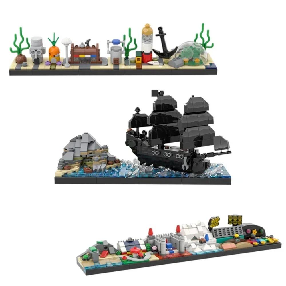 City Skyline MOC Back to the Future Fairy Tale Magic Castle House Movie Architecture Building Blocks City Toys Tourist souvenir