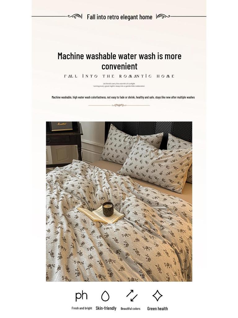 Extra dicke Jacquard-Flanell-Bettwäsche – 100 % Baumwolle, Herbst/Winter, inklusive Bettbezug, Spannbettlaken und Bettlaken