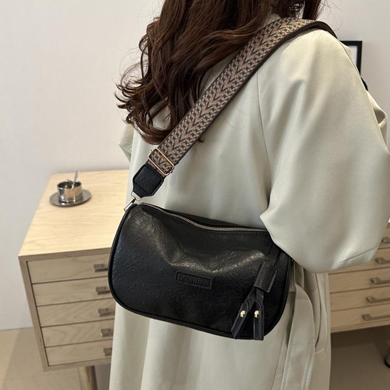 Vintage Fashion Versatile New Women Lady Bags Solid Color High-Grade Texture Simple Generous Temperament Crossbody Shoulder CLE
