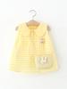 Girls' Plaid Sleeveless A-line Dress with Peter Pan Collar and Bunny Bag