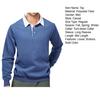 Men Spring Fall Top Turn-down Collar Loose Pure Color Long Sleeves