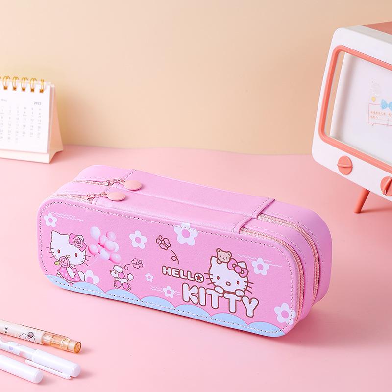 Double-Layer Cartoon Pencil Case - Kuromi, Cinnamoroll & My Melody for Boys and Girls