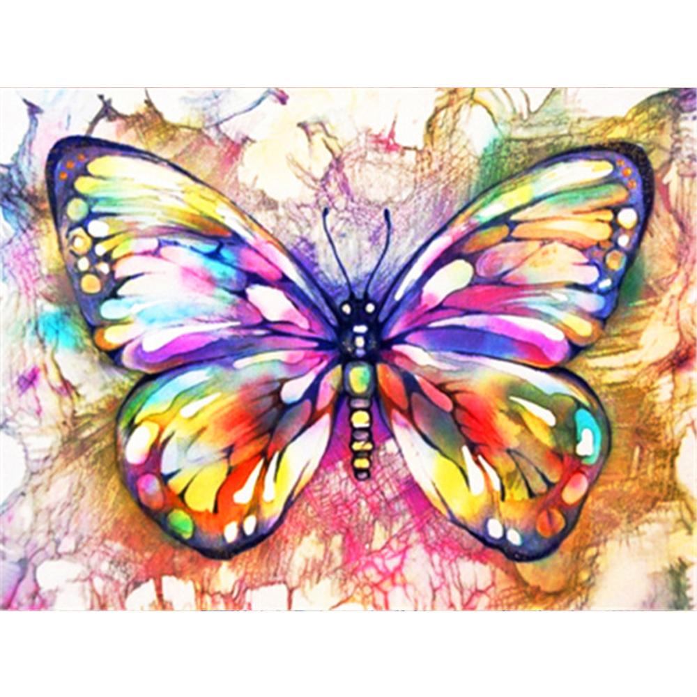 

Diy Craft Алмазная картина Бабочка Алмазная вышивка Животные Стразы Мозаика Распродажа Подарок ручной работы Full Round 30X40CM светло-синий