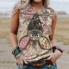Eule Tier 3D-Druck Damen Tanktops Sommermode O-Ausschnitt Lässige Weste Schulterfrei Y2k Ärmelloses Top Camisole Damenbekleidung