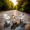 Crystal Elephants Figurine Statues Home Decoration Animal Sculptures Miniature Elephants Collectible for Home