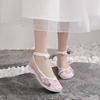 Fashion Oriental Ethereal Sheer - Mesh Embroidered Wedges | Hanfu - Friendly Romantic Ancient - Style Shoes