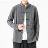 Męska koszula Hanfu Kimono Retro Guziki Kardigan Kołnierz Stójka Swobodne koszule Hanfu Chiński Tradycyjny Strój Tang Plus Rozmiar