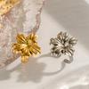Luxurious French Gold Daisy Flower Ring: Handmade, Non-Fading, Fashionable Jewelry for Women