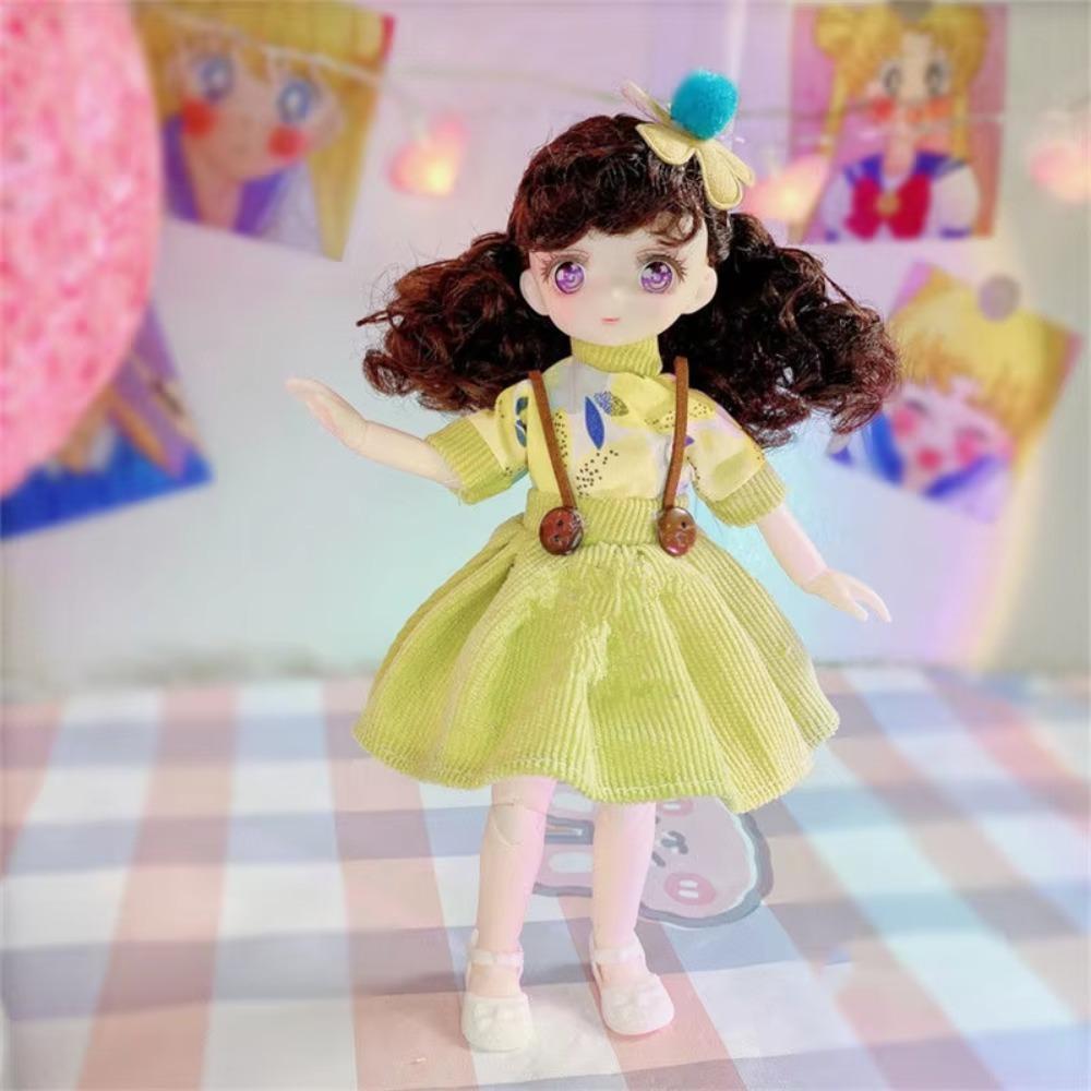 With Clothes Simulated Eye Hinge Doll 3D Eyes Removable Joints Doll BJD Doll with Clothes  Kids Toy