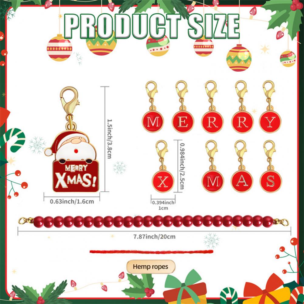 Christmas Pendant Holiday Decoration Pendant Vintage Enamel Bead Christmas Garland Pendant Set for Festive Home Decor