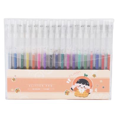 Třpytivé gelové pera 36 barev sada metalické třpytivé fixy třpytivé psaní kreslení scrapbooking řemeslné potřeby 1.00 hrot