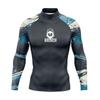 FRENESI Męski Rash Guard UPF 50 z Długim Rękawem Ochrona UV Kostium Kąpielowy Surfing Nurkowanie Sporty Wodne