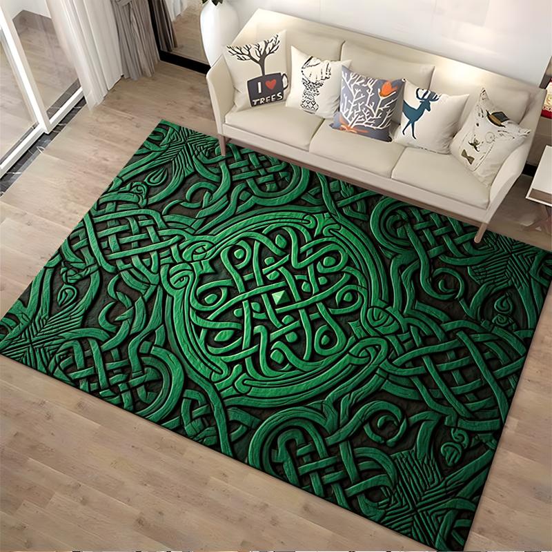 Celtic Knotwork Design Rug Non-slip rug suitable for living room and bedroom sofas