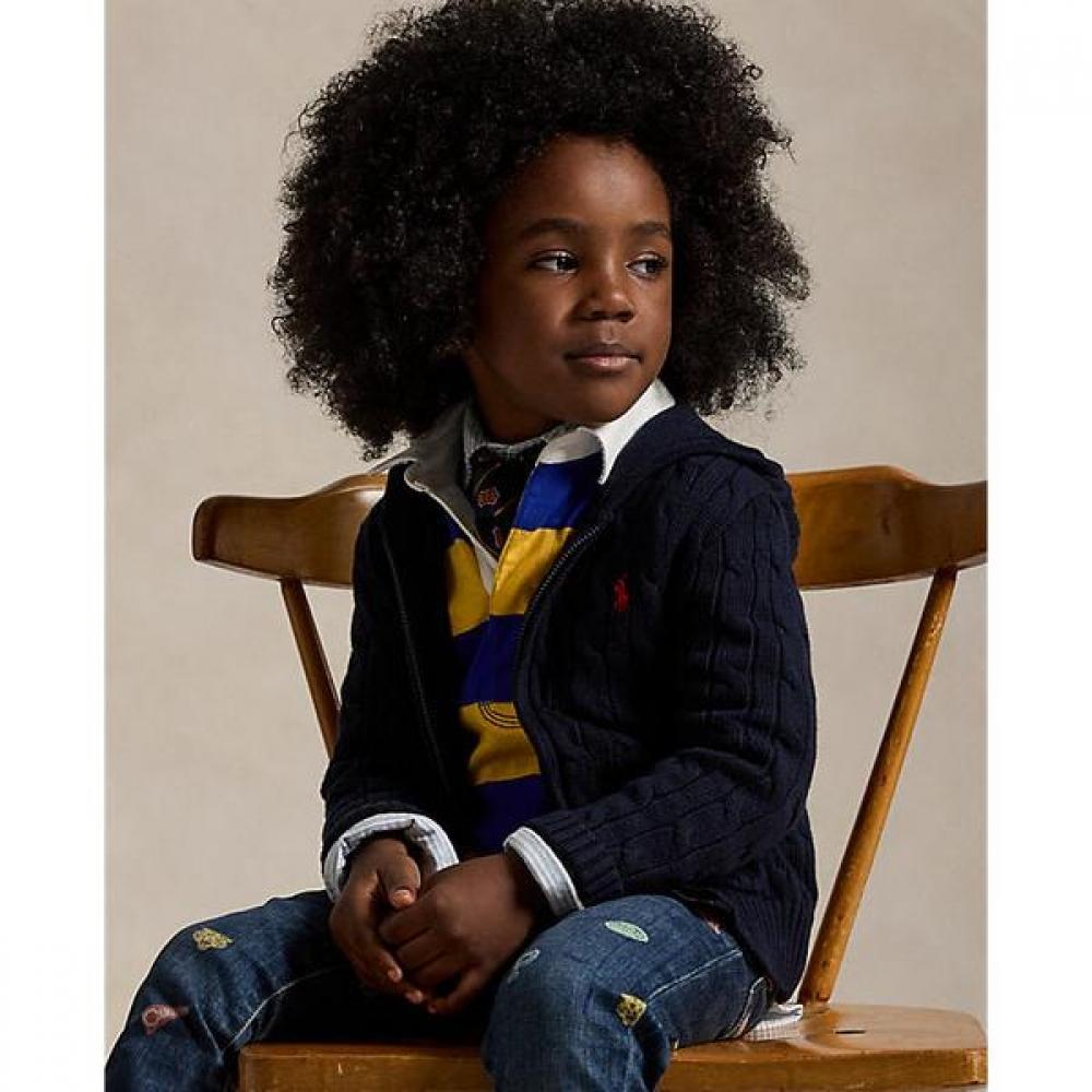 Polo Ralph Lauren Boys 2 7 Cable Cotton Hoodie Sweater  Cwposweb6820557410 2