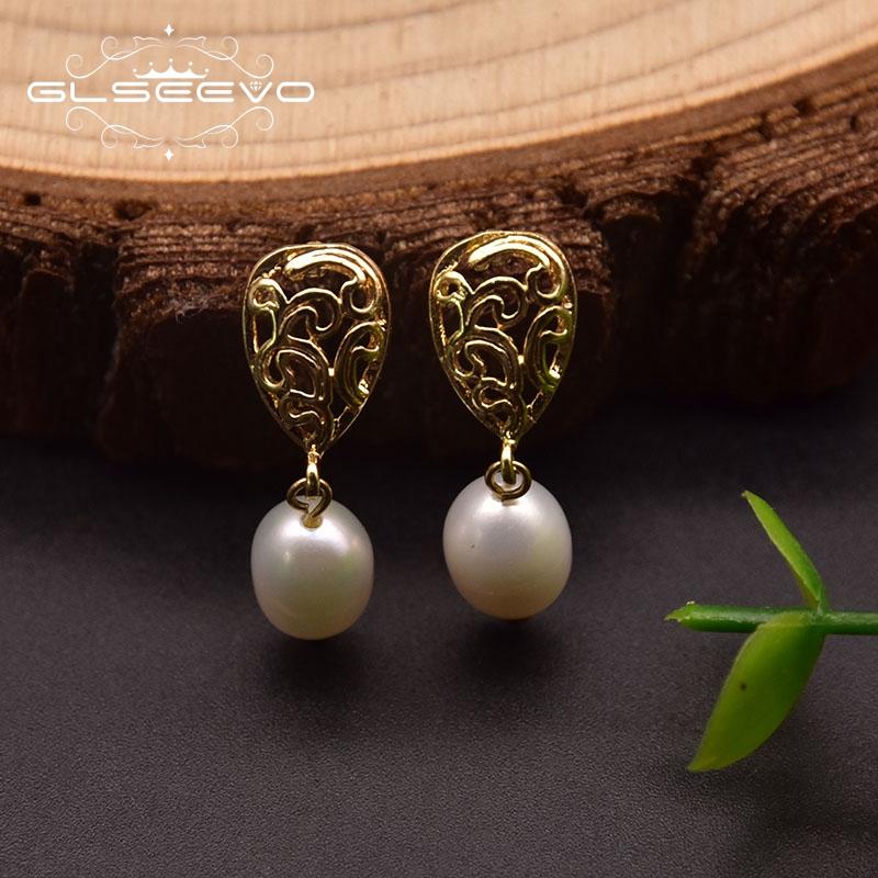 

Glseevo полые капли воды кулон натуральный пресноводный жемчуг серьги женские модные серьги высокого качества ювелирные изделия