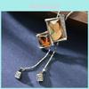 Elegant Geometric Crystal Long Necklace For Women Stylish And Modern Fashion Jewelry
