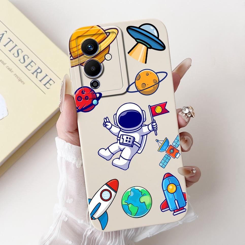 Cartoon Fashion Back Cover For Infinix Note 12 Pro 5G Phone Case Infinix X671B Soft Silicone Dragon Astronaut Black Cat Funda
