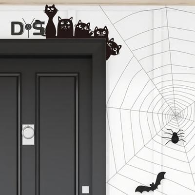 Halloween Schwarze Katze Tür Topper Holz Tür Ecke Dekor Charmante Schwarze Katze Thema Hone Büro Festliche Dekor