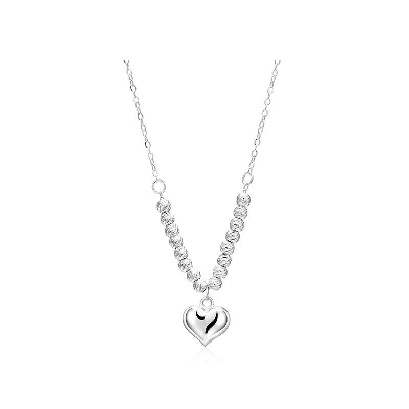 

S925 Серебряные счастливые бусины Прекрасное ожерелье Цепочка на ключицы Женская ниша Японский и корейский дизайн Sense Argent Pur Clear Silver Ювелирные изделия 925