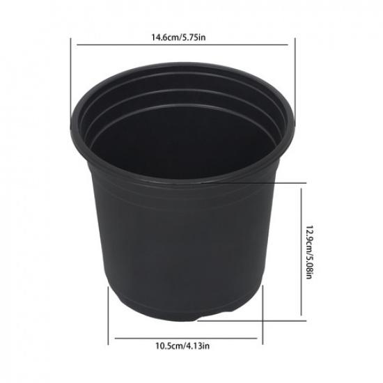 100 Pack 5/6 Inch Nursery Pots For Plants Plastic Plant Pots With Drainage Holes
