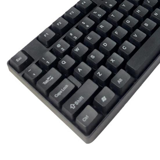 K1800 Kabeltastatur Full Size Ergonomisch 104 Tasten Leise USB Büro Desktop-Computer