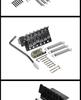 Electric Guitar Tremolo Bridge Vibrato System Set with String Holder and Plate