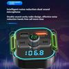 Dual-Port Car Charger with Bluetooth-compatible 54W Fast Charging Transmitter CVC Noise Cancellation Voltage Display Voice Assistant Car Adapter