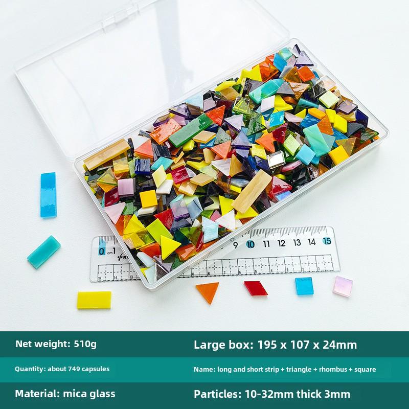 

Смешанные цветные листовые слюдяные стеклянные мозаичные детали для украшения подсвечника своими руками