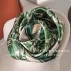 100% Pure Mulberry Silk Scarf Women Lightweight Floral Print Square Neck Wrap Elegant Chic Accessory