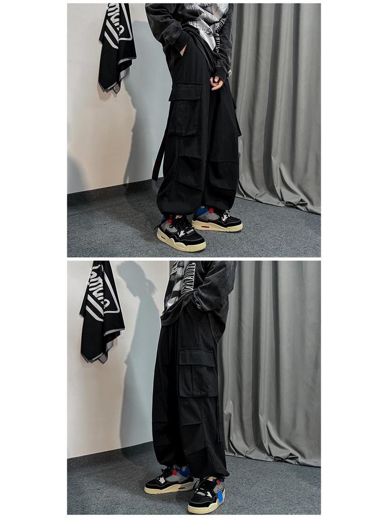 Men's Korean Harajuku Wide-Leg Sportswear Trousers
