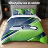 Seattle Seahawks Design Bed Bedding Set 1 Duvet Cover + 2 Pillowcases Soft Breathable Household Bed Linens