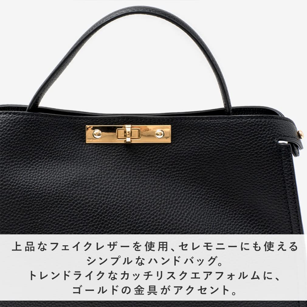 VITAFELICE One-Handle 2-Way Shoulder Bag (M) Women's inb-90028p (Black)