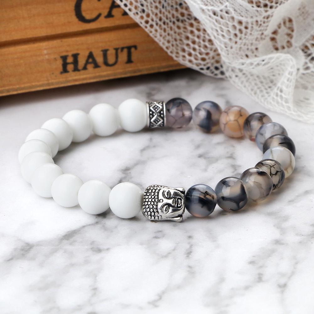 Heren Yoga Boeddha Spacer Kralen Armband - 8mm Ronde Kralen - Nieuwe Collectie