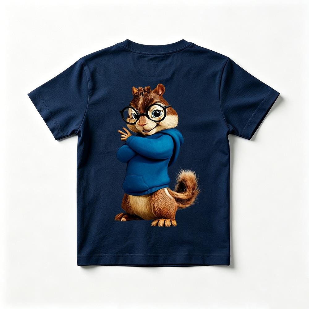 Alvin and The Chipmunks Children's T-shirts 3D Cartoon Print Tee Boys Girls Short Sleeve Kids Casual Tops Summer Costume Cosplay