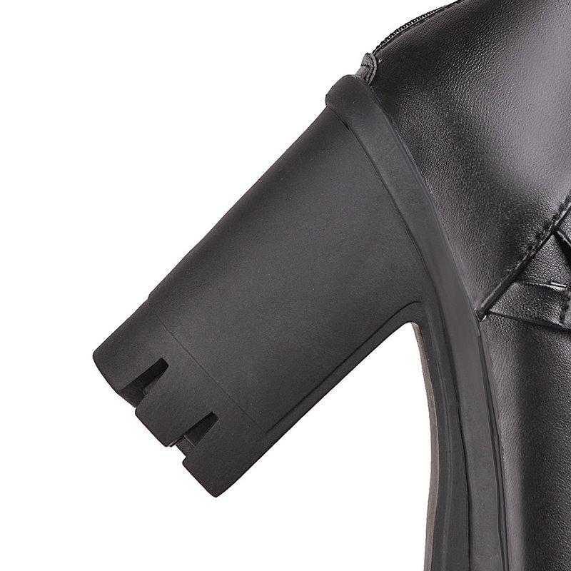 Krótkie buty wiosenne, jesienne i zimowe damskie buty super wysoki obcas gruby obcas sznurowane buty typu Martens brytyjski styl krótkie buty białe duży rozmiar