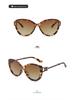 Women's Retro Cat Eye UV Protection Sunglasses with Metal Temple Hollow-out Design