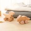 1PC Baby Holz Spielzeug Buche Holz Cartoon Dinosaurier Auto Montessori Pädagogisches Spielzeug Junge Mädchen Baby 0-12 Monate spielzeug Neugeborenen Geschenke